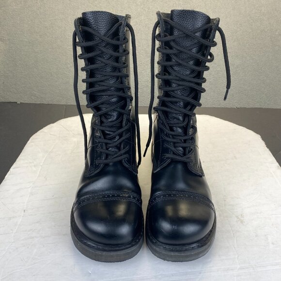 Rothco US Size 6 Paratrooper Black Leather Mens Boots Lace Up Army Outdoor main image 10